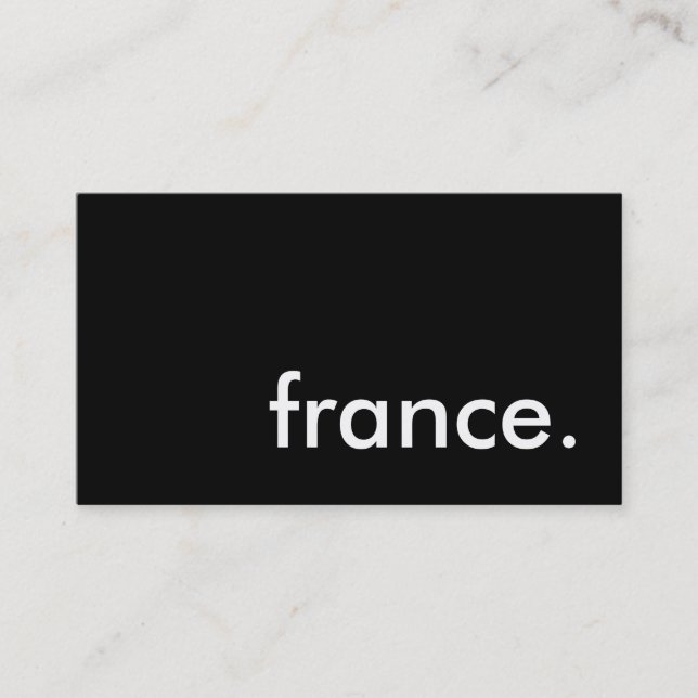 France. Visitenkarte (Vorderseite)