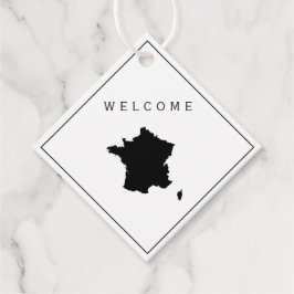France Wedding Welcome Bag Geschenkmarke, Französi Geschenkanhänger