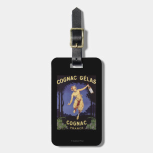 FranceCognac Gelas förderndes PosterFrance Gepäckanhänger