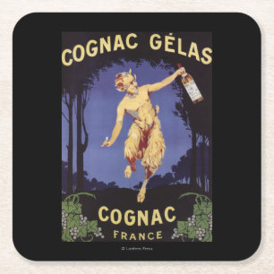 FranceCognac Gelas förderndes PosterFrance Rechteckiger Pappuntersetzer
