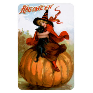 Frances Brundage: Halloween Hexe Magnet
