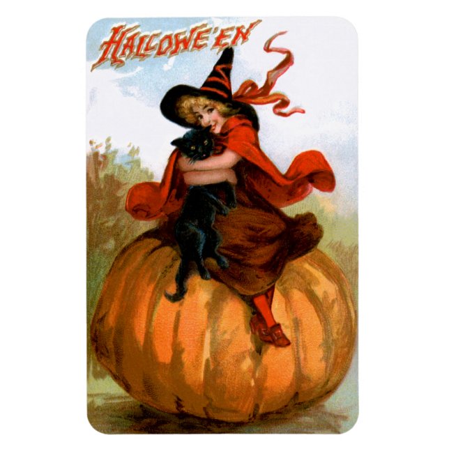 Frances Brundage: Halloween Hexe Magnet (Vertikal)
