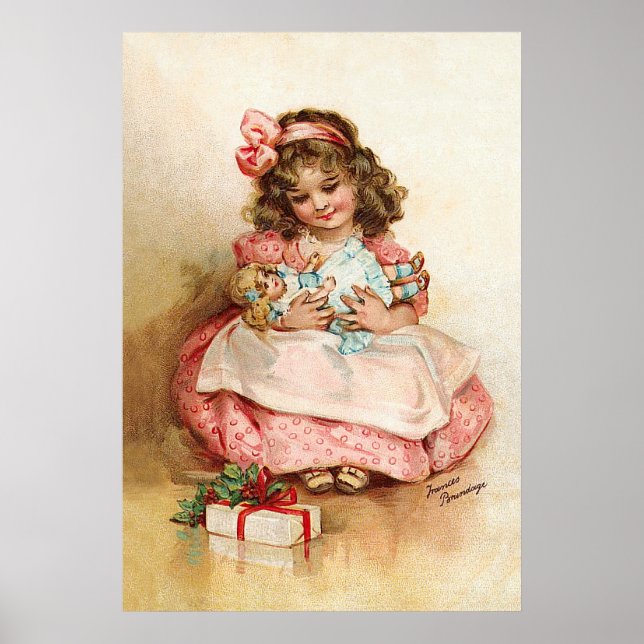 Frances Brundage - Mädchen mit Puppe Poster (Vorne)