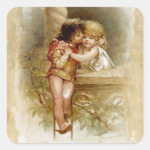 Frances Brundage: Romeo und Juliet Quadratischer Aufkleber
