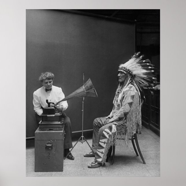 Frances Densmore Audio Recording Blackfoot Chief Poster (Vorne)