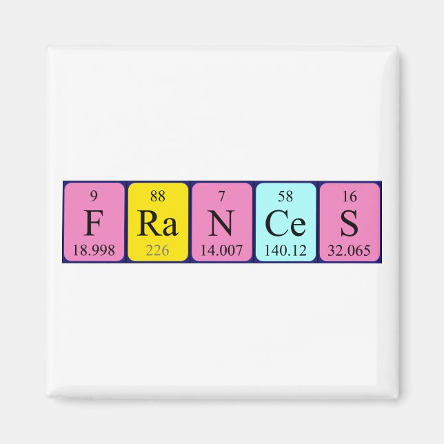 Frances Periodenmagnet Magnet (Vorne)