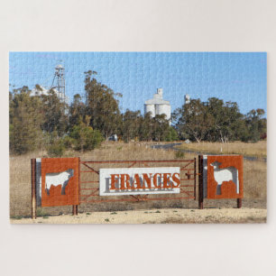 Frances, Südaustralien, Ortseingangsschild Puzzle