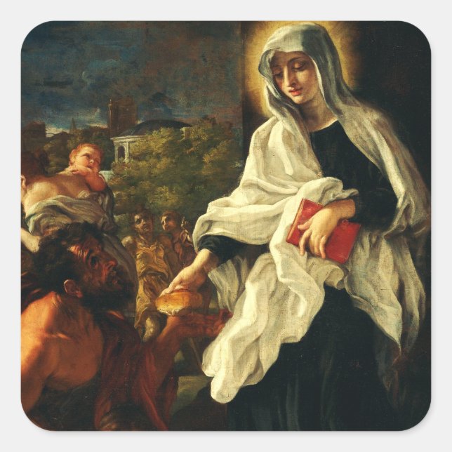 Frances von Rom Quadratischer Aufkleber (Vorderseite)