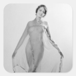 Francesca a Bella Ragazza, Schöne Italienische Gir Quadratischer Aufkleber