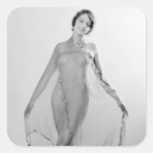 Francesca a Bella Ragazza, Schöne Italienische Gir Quadratischer Aufkleber