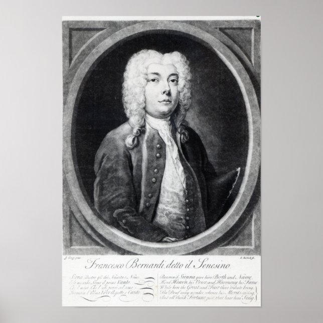 Francesco Bernardi Senesino Poster (Vorne)