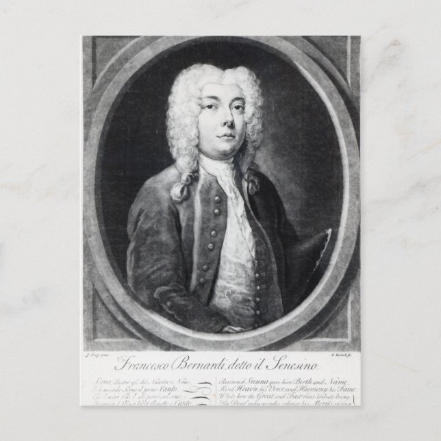 Francesco Bernardi Senesino Postkarte (Vorderseite)