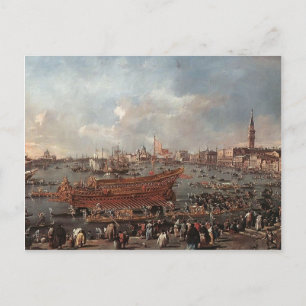 Francesco Guardi - Der Doge auf dem Bucintoro, Riv Postkarte