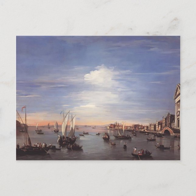 Francesco Guardi - Der Giudecca-Kanal mit Zattere Postkarte (Vorderseite)