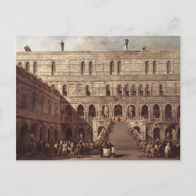 Francesco Guardi - Die Krönung des Dogen Postkarte (Vorderseite)