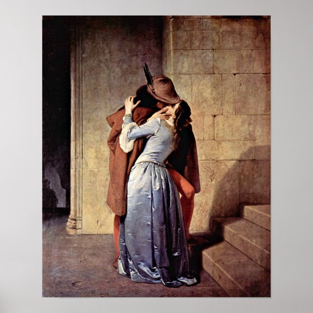 Francesco Hayez - Der Kuss Poster (Vorne)