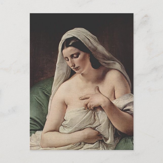 Francesco Hayez - Odalisque Postkarte (Vorderseite)