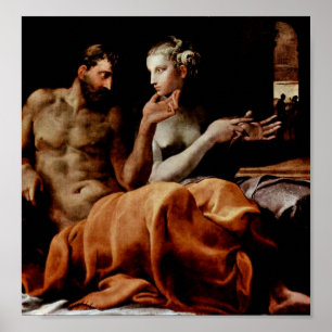 Francesco Primaticcio - Odysseus und Penelope Poster