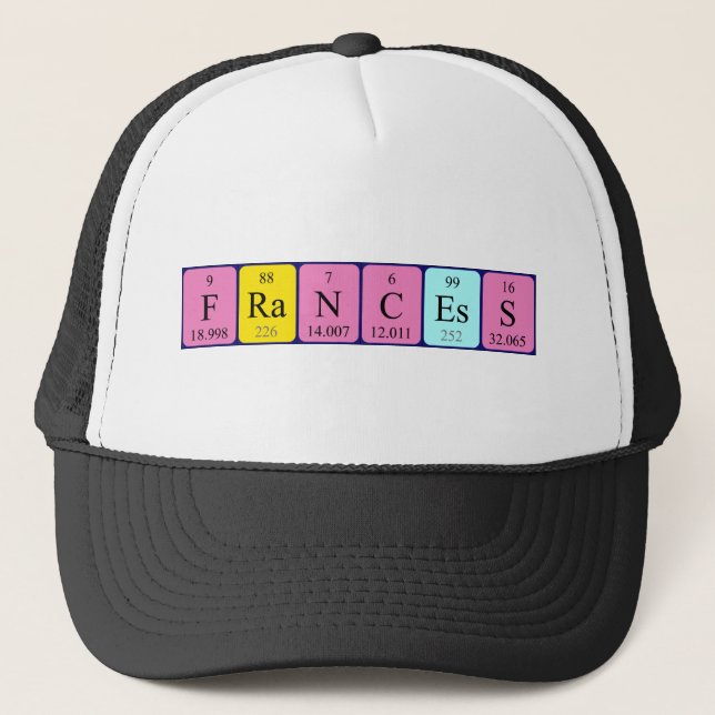 Francess Periodic Table name hat Truckerkappe (Vorderseite)