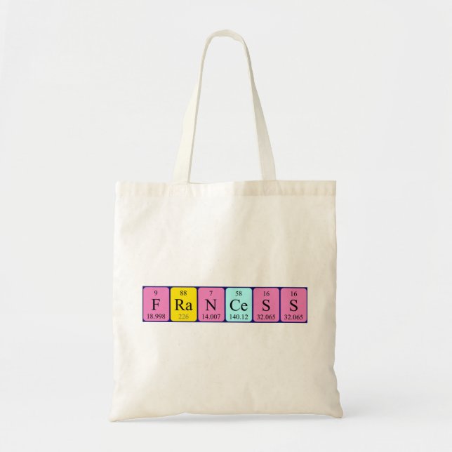 Francess Periodic Table name tobag Tragetasche (Vorne)