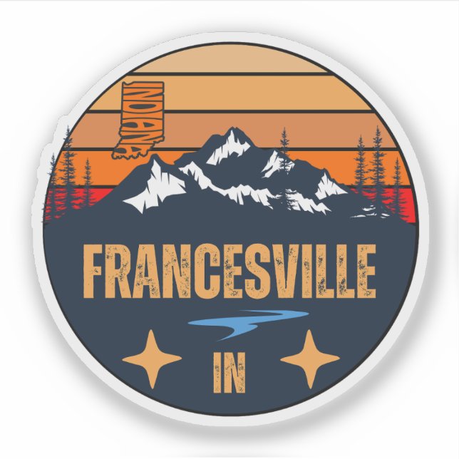 Francesville, Indiana Aufkleber (Vorderseite)