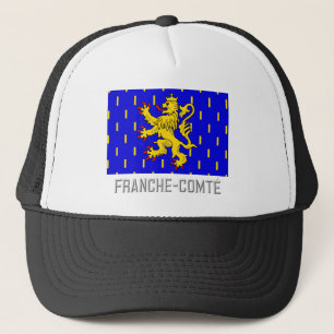 Franche-Comté-Flagge mit Namen Truckerkappe