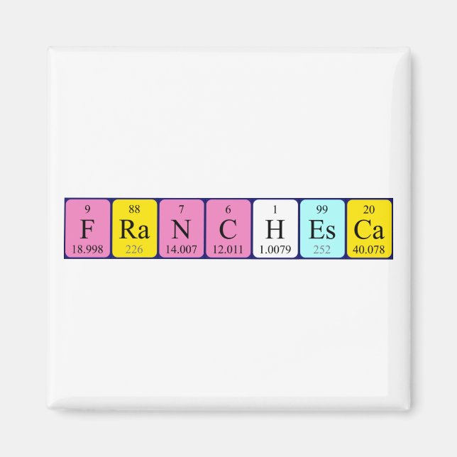 Franchesca Periodenmagnet Magnet (Vorne)