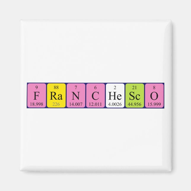 Franchesco Periodenmagnet Magnet (Vorne)