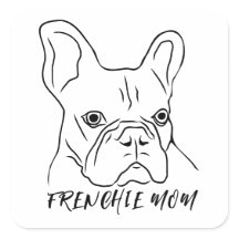 Franchie Mama handGezeichnet Bulldogge-Face