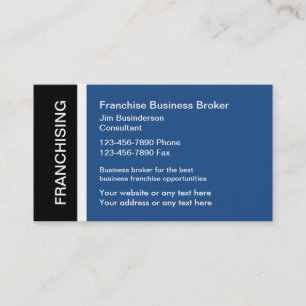 Franchise Business Broker Visitenkarten Visitenkarte