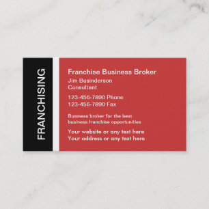 Franchise-Geschäftsbroker Geschäftskarten Visitenkarte
