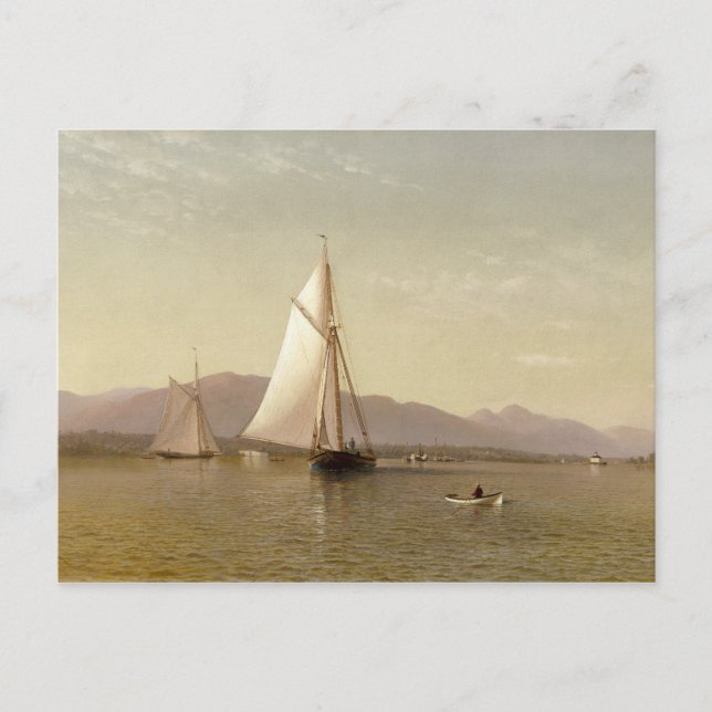 Francis Augustus Silva - Der Hudson im Tappan Postkarte (Vorderseite)