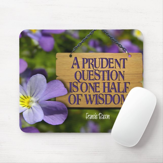 Francis Bacon Inspirational Zitat "Weisheit" Mousepad (Mit Mouse)