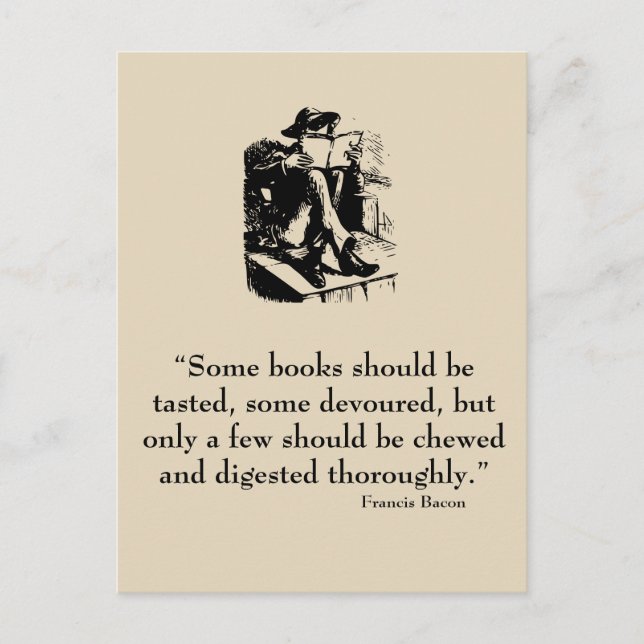 Francis Bacon Quote Postcard Postkarte (Vorderseite)