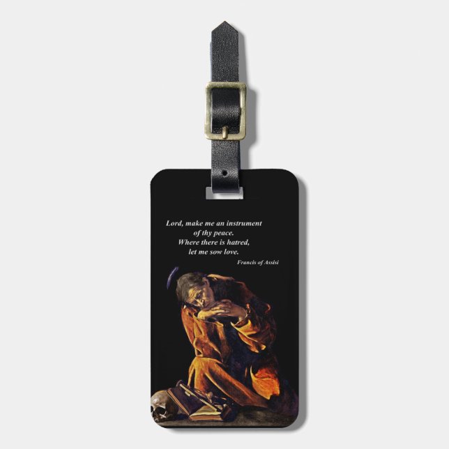 Francis ein Instrument des Friedens Gepäckanhänger (Vorderseite vertikal)