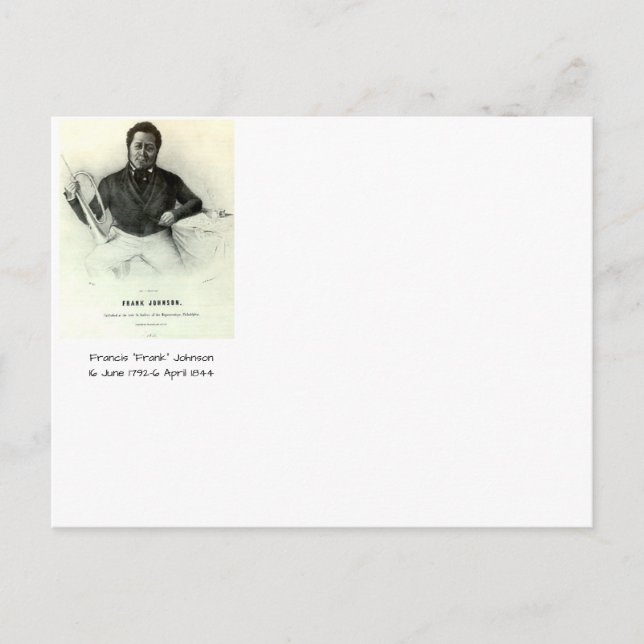 Francis "Frank" Johnson Postkarte (Vorderseite)