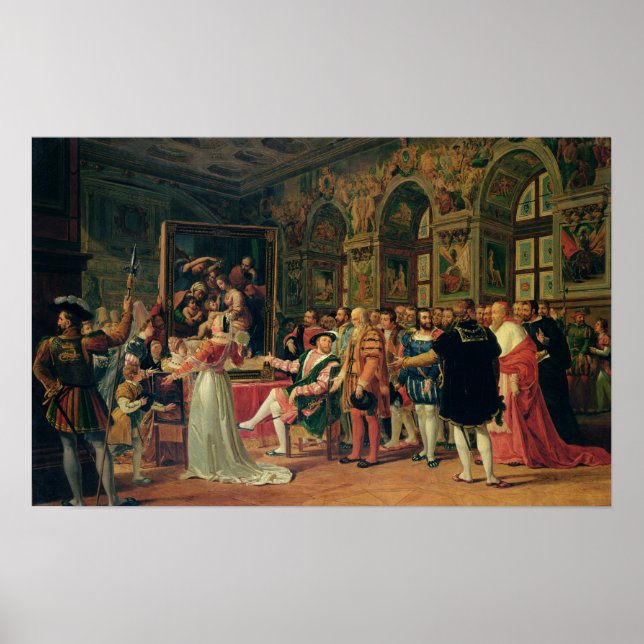 Francis I. Erhält ein Gemälde des Heiligen Poster (Vorne)