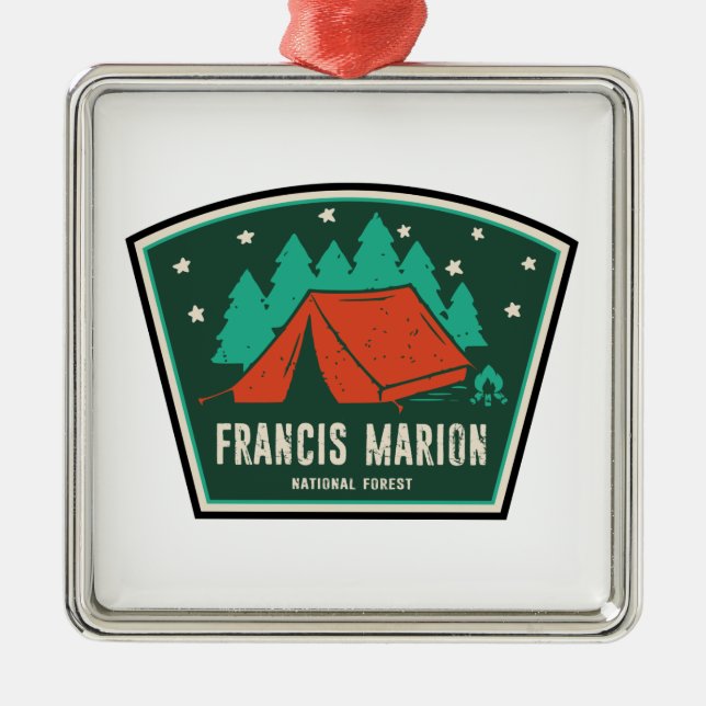 Francis Marion National Forest Camping Ornament Aus Metall (Vorne)