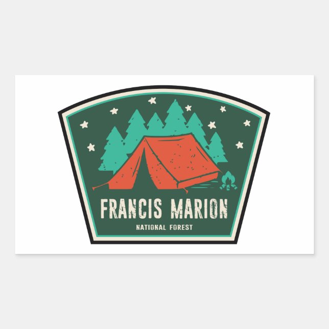 Francis Marion National Forest Camping Rechteckiger Aufkleber (Vorderseite)