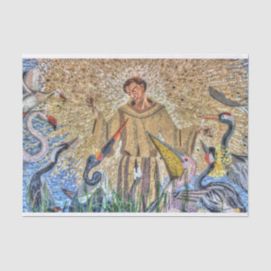 Francis of Assisi Mosaic Seidenpapier