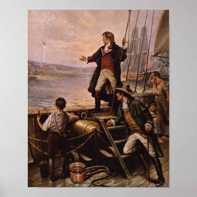 Francis Scott Key - Star Spangled Bannermalerei Poster (Vorne)