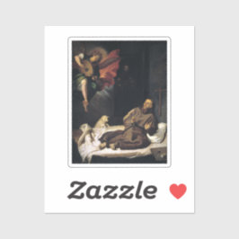 Francis von Assisi mit Engelmusik Aufkleber