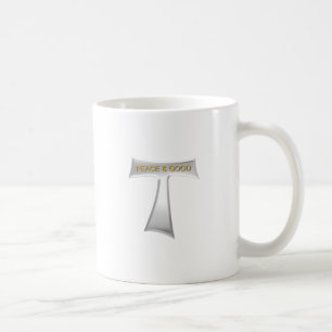 Franciscan Tau Cross Peace und Good Silver & Gold Kaffeetasse
