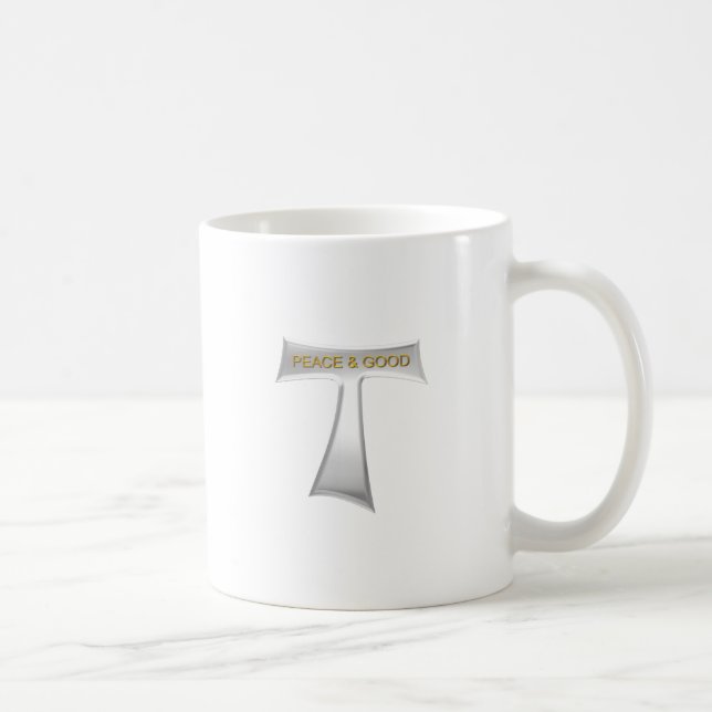 Franciscan Tau Cross Peace und Good Silver & Gold Kaffeetasse (Rechts)