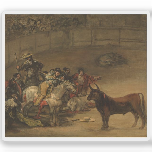 Francisco de Goya - Bullfight, Suerte de Varas Aufkleber (Vorderseite)