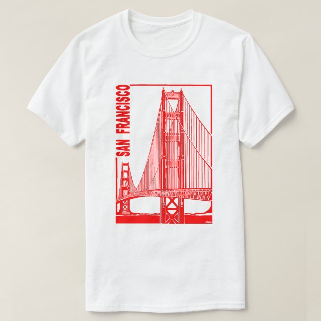 Francisco-Goldene Tor-Brücke Sans T-Shirt (Design vorne)