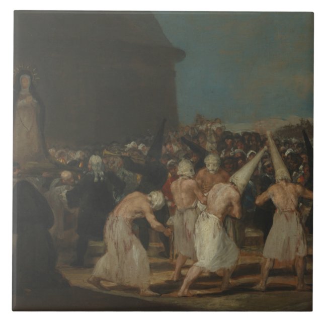 Francisco Goya - Die Flagellants Fliese (Vorderseite)