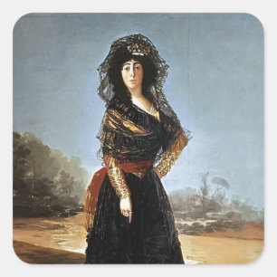 Francisco Goya - Die Herzogin von Alba Quadratischer Aufkleber