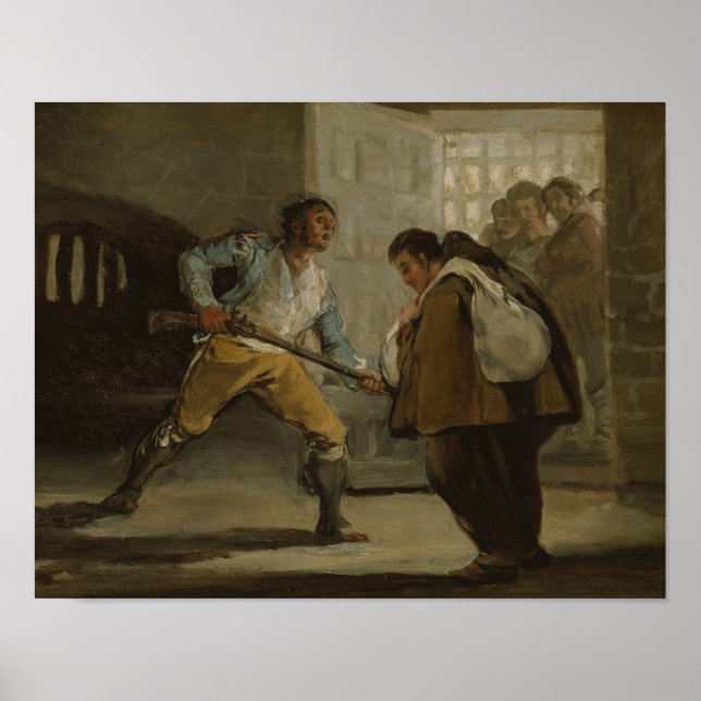 Francisco Goya - El Maragato Threatens Friar Pedro Poster (Vorne)