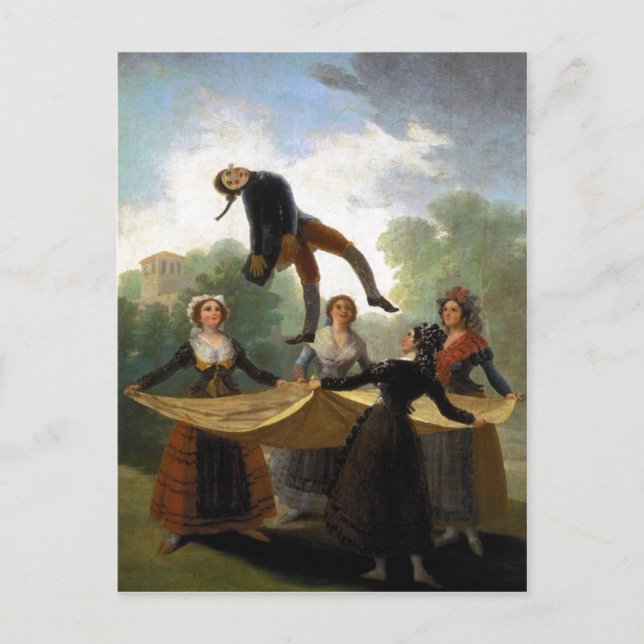 Francisco Goya, Kuka Die Strohmanikin 1791-92 Öl Postkarte (Vorderseite)